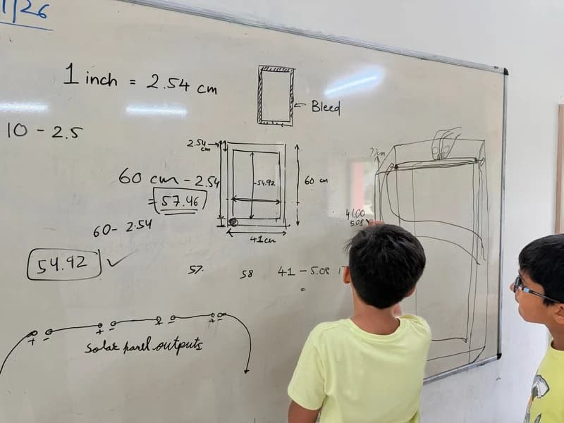 Children creating an automated birthday chart
