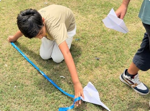 Hands-on activity by learning measurements through paper plane