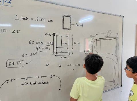 Children creating an automated birthday chart
